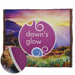 60" x 54" Dye Sublimated Jacquard Blanket