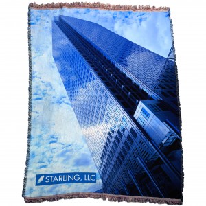 70" x 54" Dye Sublimated Jacquard Blanket