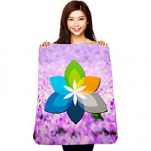30" x 40" Dye Sublimated Whip Stitched Polar Fleece Blanket