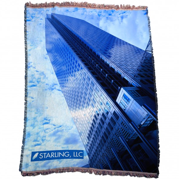 70" x 54" Dye Sublimated Jacquard Blanket